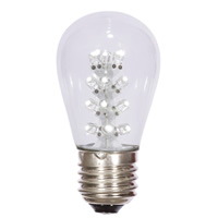 Vickerman S14 LED Transparent Plastic Bulbs
