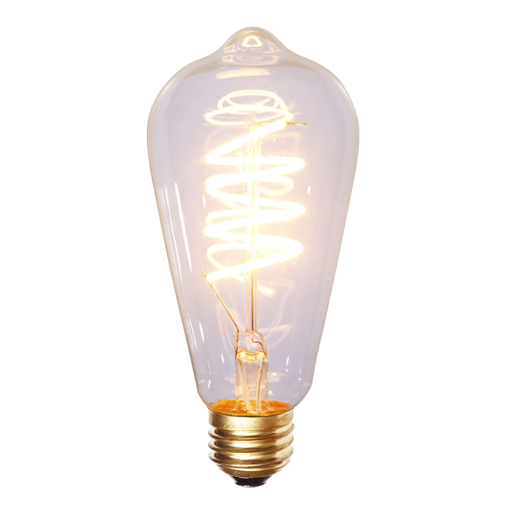 ST64 Warm White LED Filament E26 Bulb