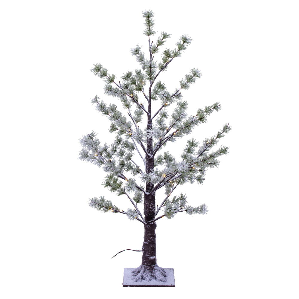 Vickerman LED Green Frosted Mini Pine Twig Tree