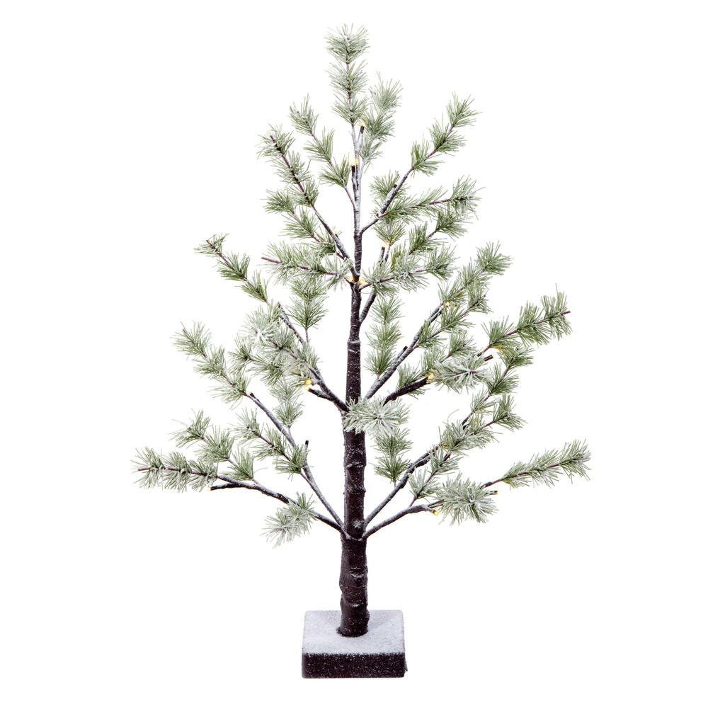 Vickerman LED Green Frosted Mini Pine Twig Tree