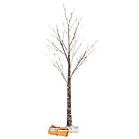 4' Brown Frosted Twig Tree LED 48WW