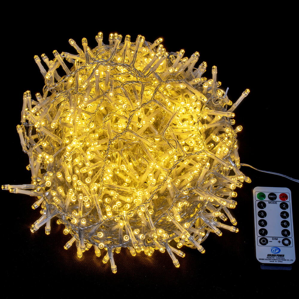 Vickerman 1000 Light LED Indoor/Outdoor 8-Function Snake Light Set.