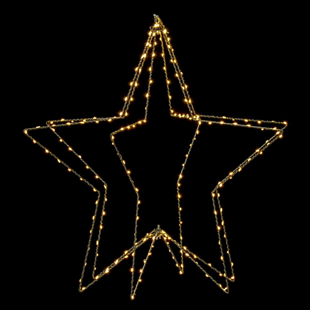 Vickerman Warm White LED Star Wire Silhouette
