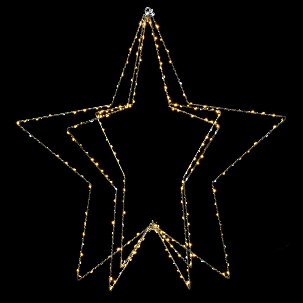 Vickerman Warm White LED Star Wire Silhouette