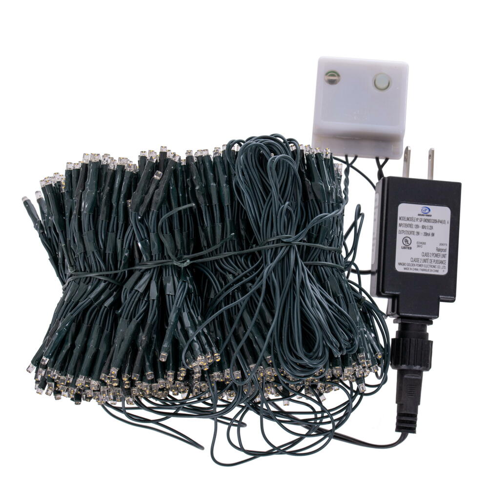 Vickerman 960Lt LED Flowing Cluster Icicle Set, Memory Remote Controlled with 8 Hour On/Off Timer