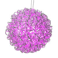 14" Spiral LED Pink Ball 120Lts