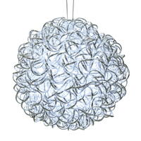 14" Spiral LED Pure White Ball 120Lts
