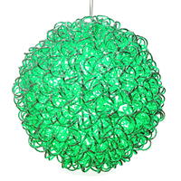 18" Spiral LED Green Ball 180Lts