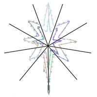 Vickerman 3-D White Bethlehem Star Tree Top, LED Lights 