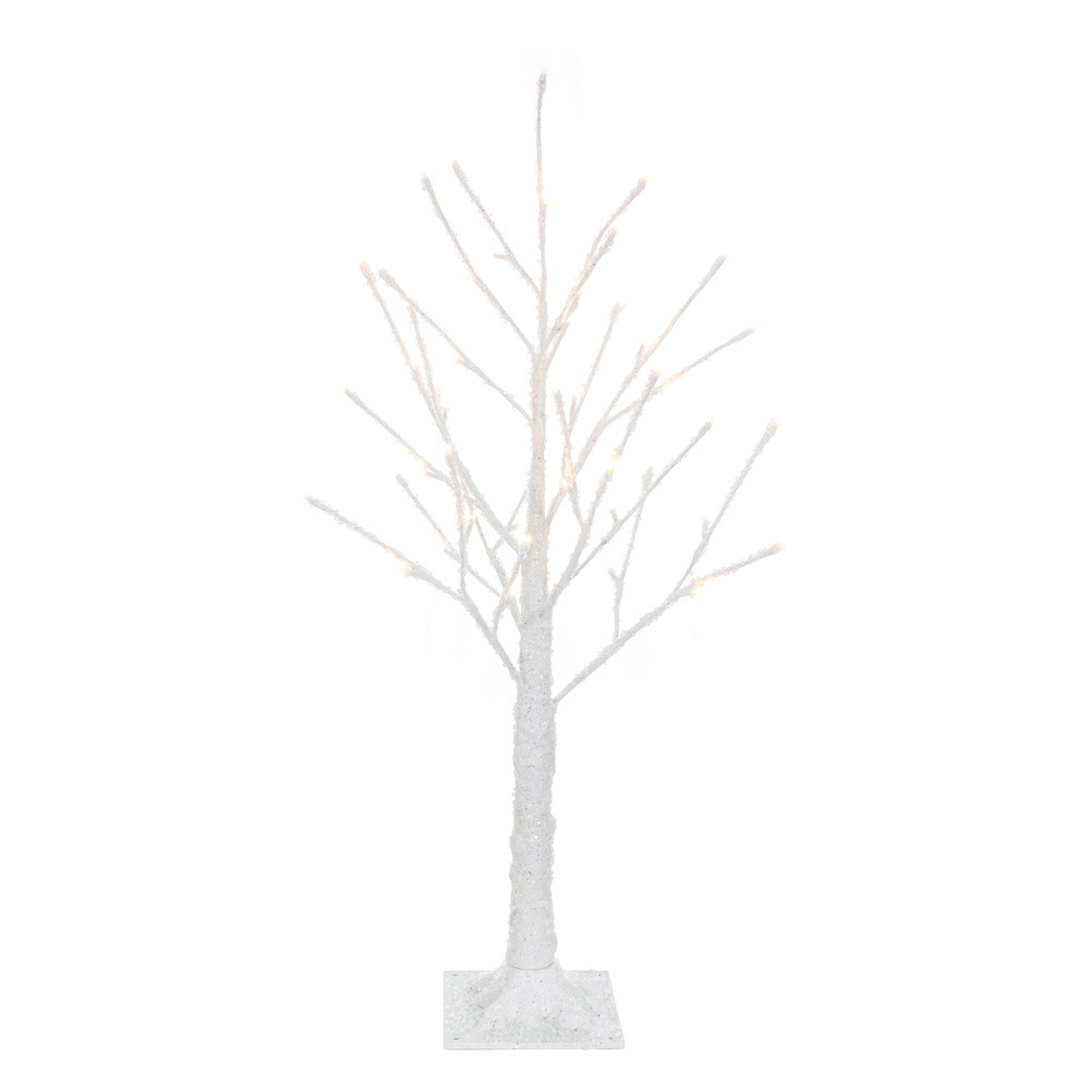 Vickerman White Icy Twig Tree LED Outdoor WW