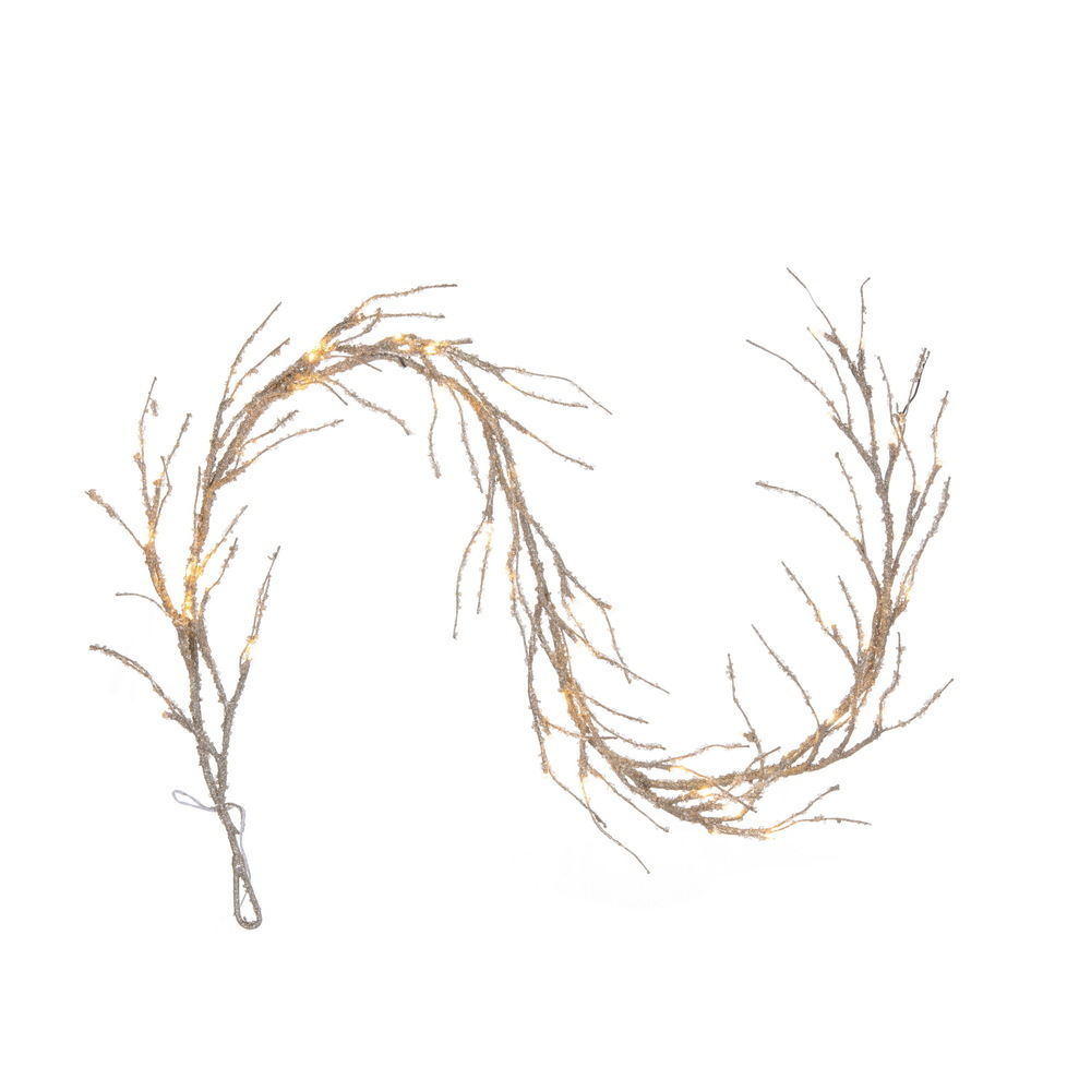 Vickerman 6' Icy Sugar Glitter Twig Garland