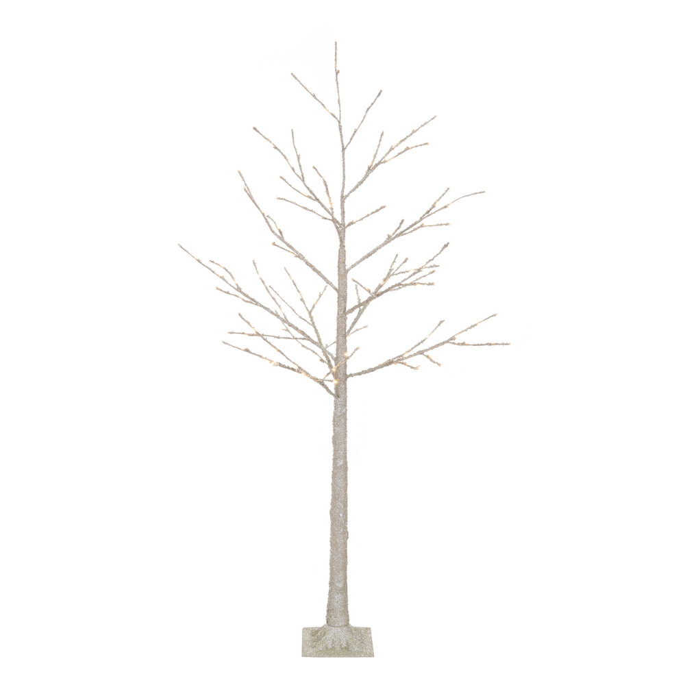 Vickerman Champagne Icy Sugar Glitter Twig Tree WW LED