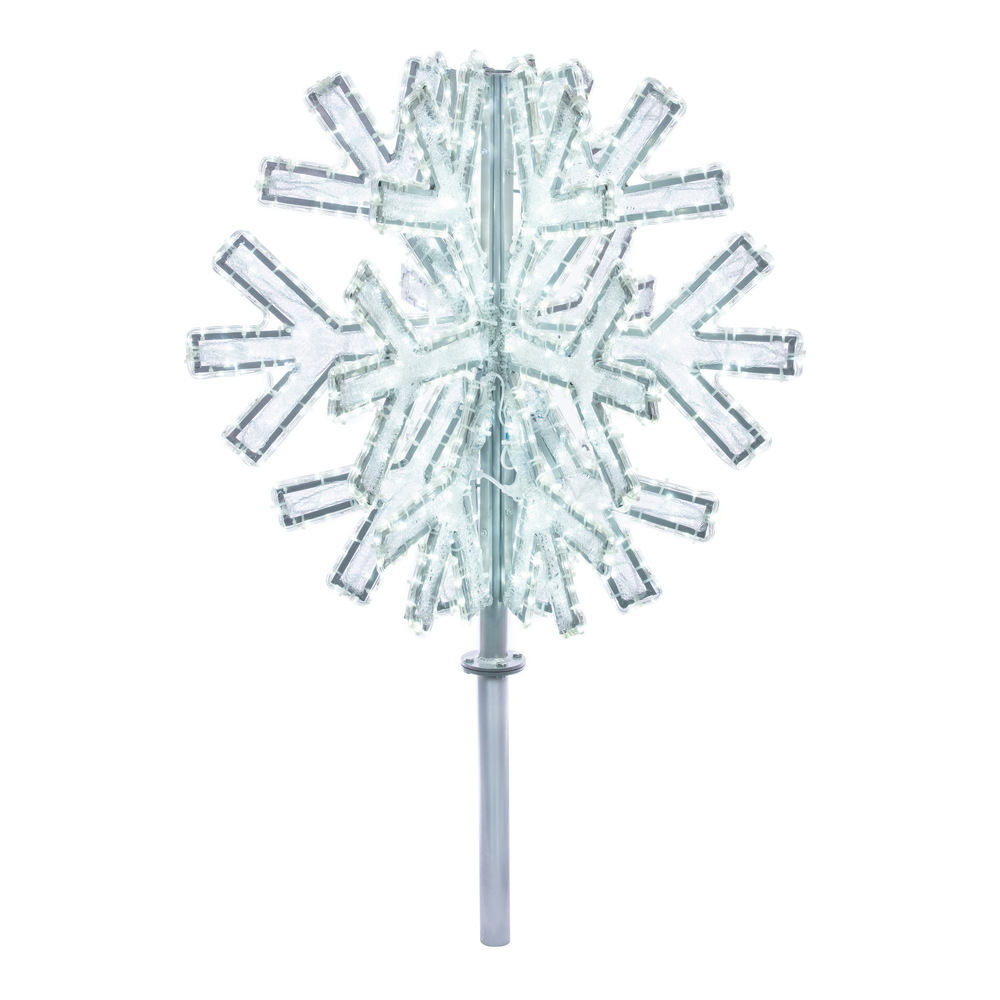 Vickerman Pure White Twinkle LED 3D Snowflake
