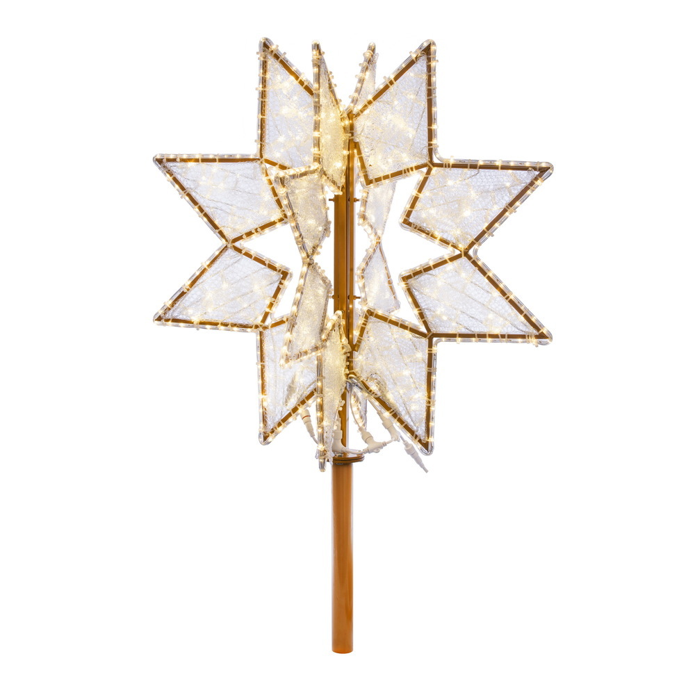 Vickerman Warm White Twinkle LED 3D Star Tree Topper