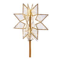 Vickerman Warm White Twinkle LED 3D Star Tree Topper