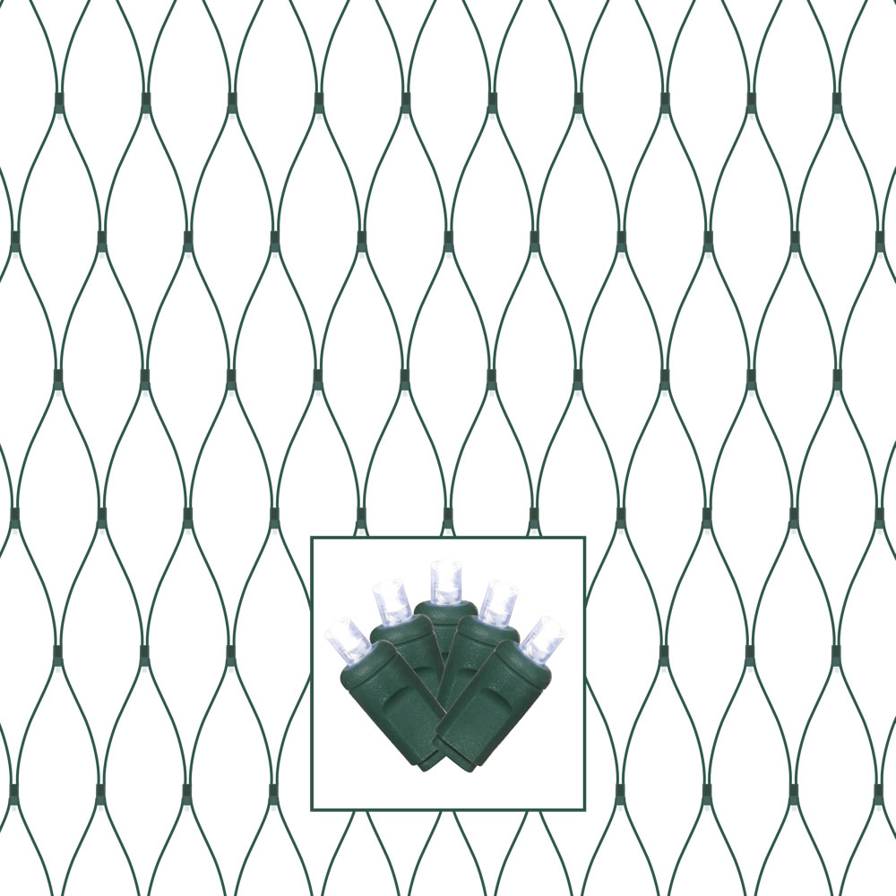 Vickerman 150Lt 2' x 8'  Wide Angle LED Christmas Net Light Set