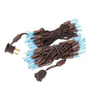 Vickerman 70 M5 Faceted LED Light Christmas Light Strand, Brown Wire
