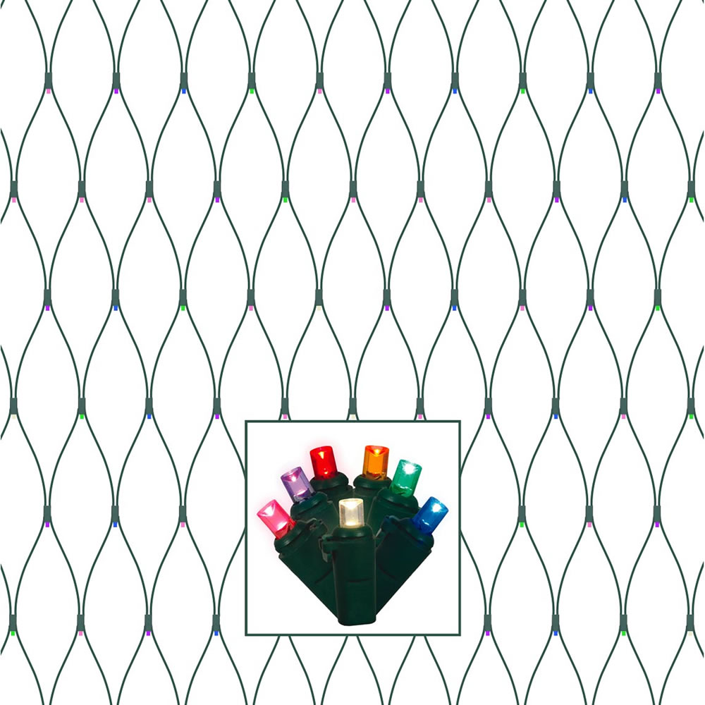 Vickerman 120Lt 4' x 6' Wide Angle LED Christmas Net Light Set