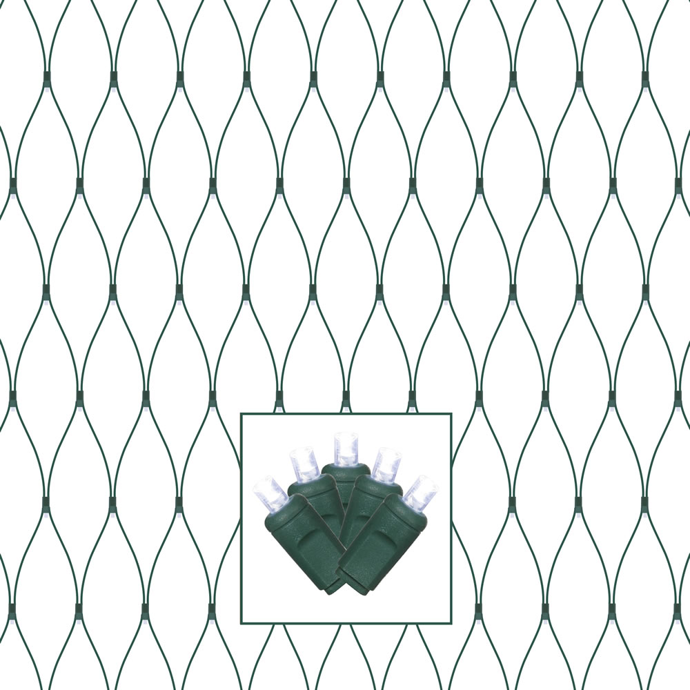 Vickerman 120Lt 4' x 6' Wide Angle LED Christmas Net Light Set