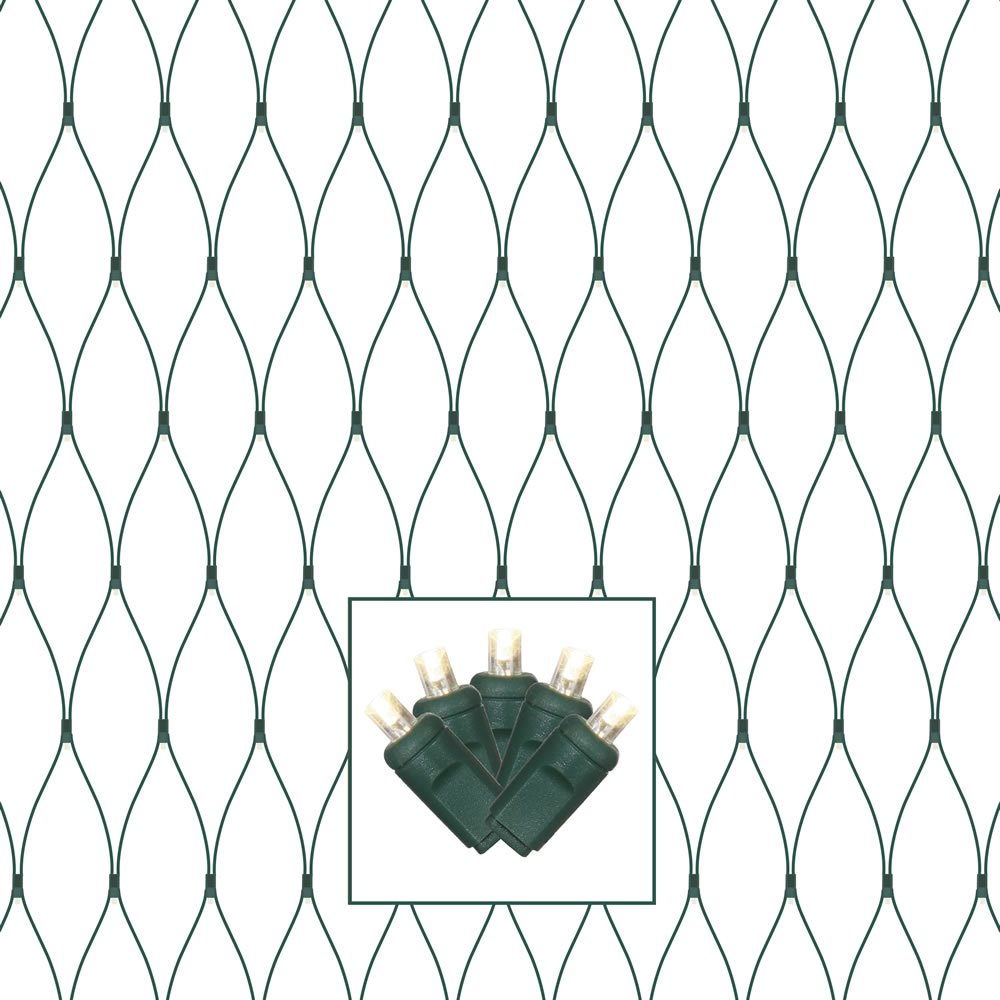 Vickerman 120Lt 4' x 6' Wide Angle LED Christmas Net Light Set