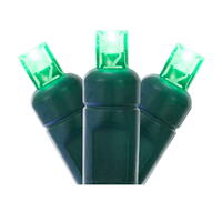 Vickerman Single Mold Wide Angle Green Wire LED Christmas light set