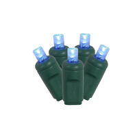 Vickerman Single Mold Wide Angle Green Wire LED Christmas light set, Poly Bag