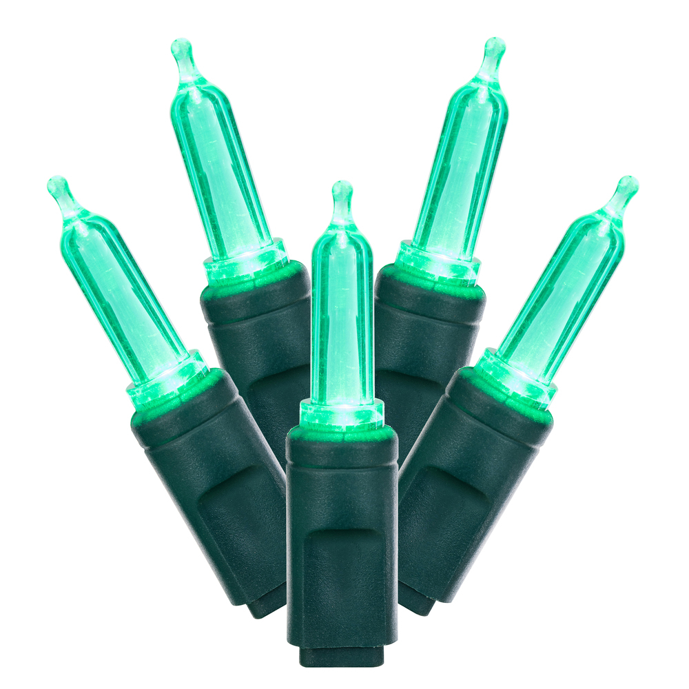 Vickerman Italian LED Single Mold Green Wire Christmas Light Set