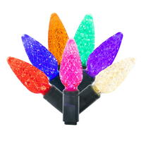 Vickerman C6 LED Green Wire Single Mold Christmas Light Set