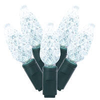 Vickerman C6 LED Green Wire Single Mold Christmas Light Set