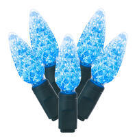 Vickerman C6 LED Green Wire Single Mold Christmas Light Set
