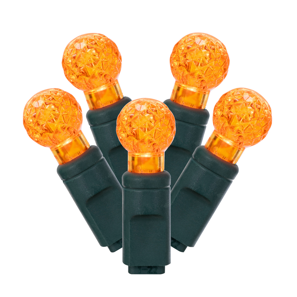 Vickerman Single Mold G12 Berry Green Wire LED Christmas Light Set