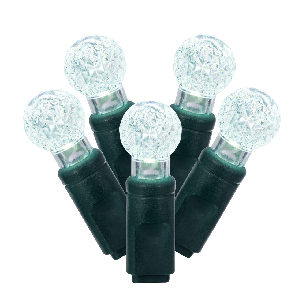 Vickerman Single Mold G12 Berry Green Wire LED Christmas Light Set