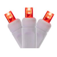 Vickerman Single Mold Wide Angle White Wire LED Christmas light set