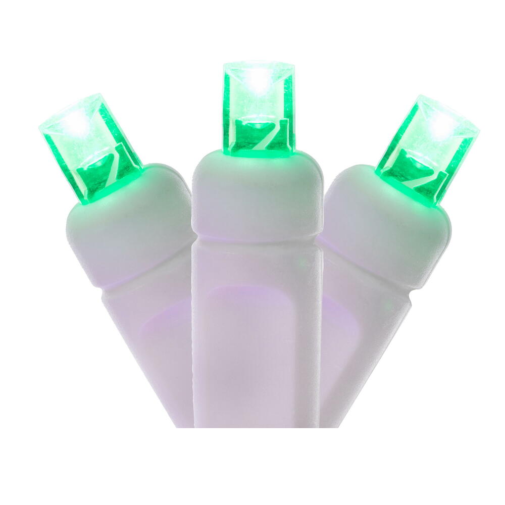 Vickerman Single Mold Wide Angle White Wire LED Christmas light set