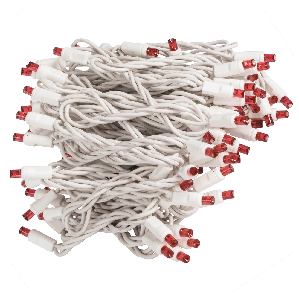 Vickerman Single Mold Wide Angle White Wire LED Christmas light set