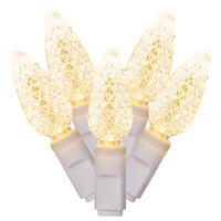 Vickerman C6 LED White Wire Single Mold Christmas Light Set