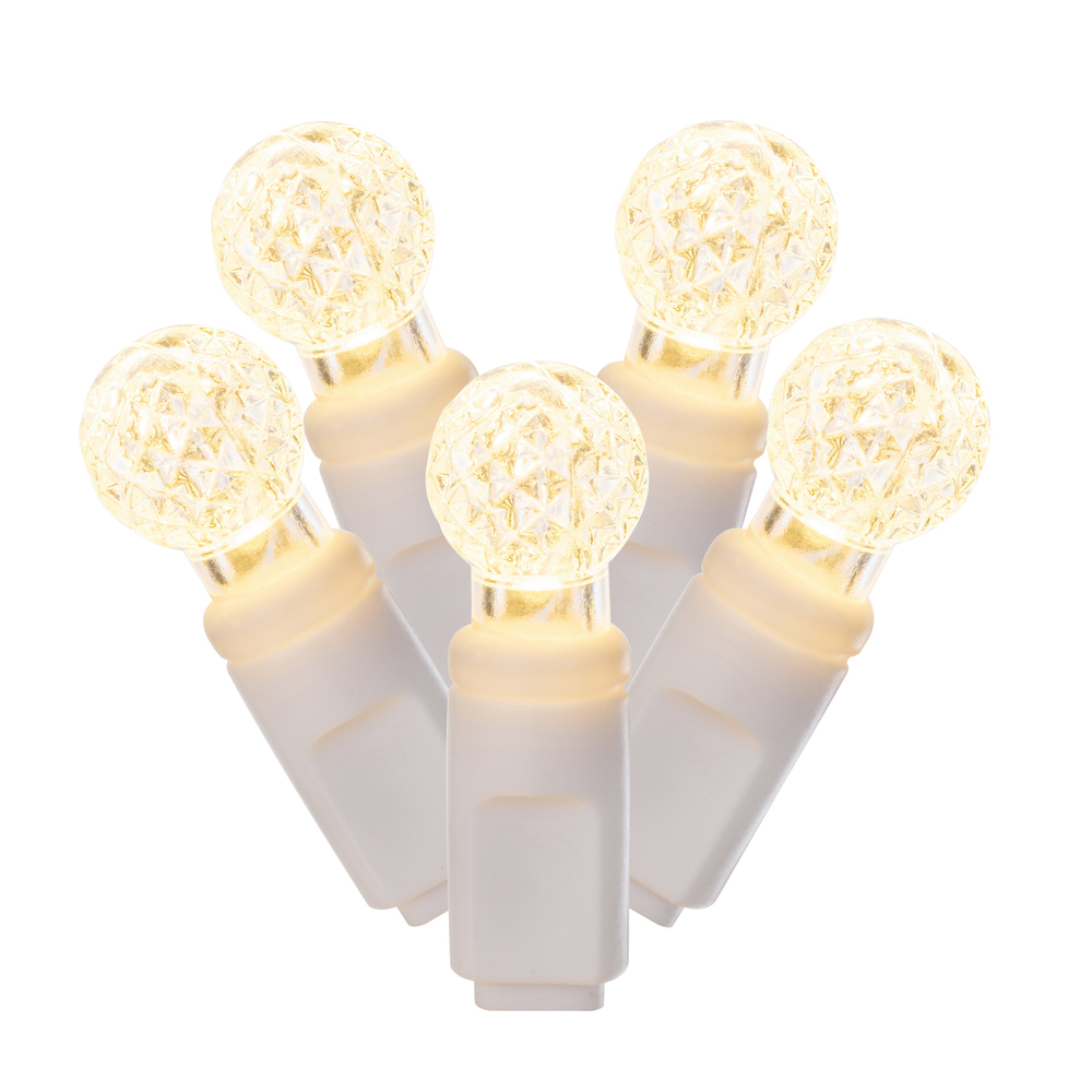 Vickerman Single Mold G12 Berry White Wire LED Christmas Light Set
