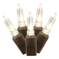 Vickerman Single Mold Italian LED Christmas Light Set Brown Wire