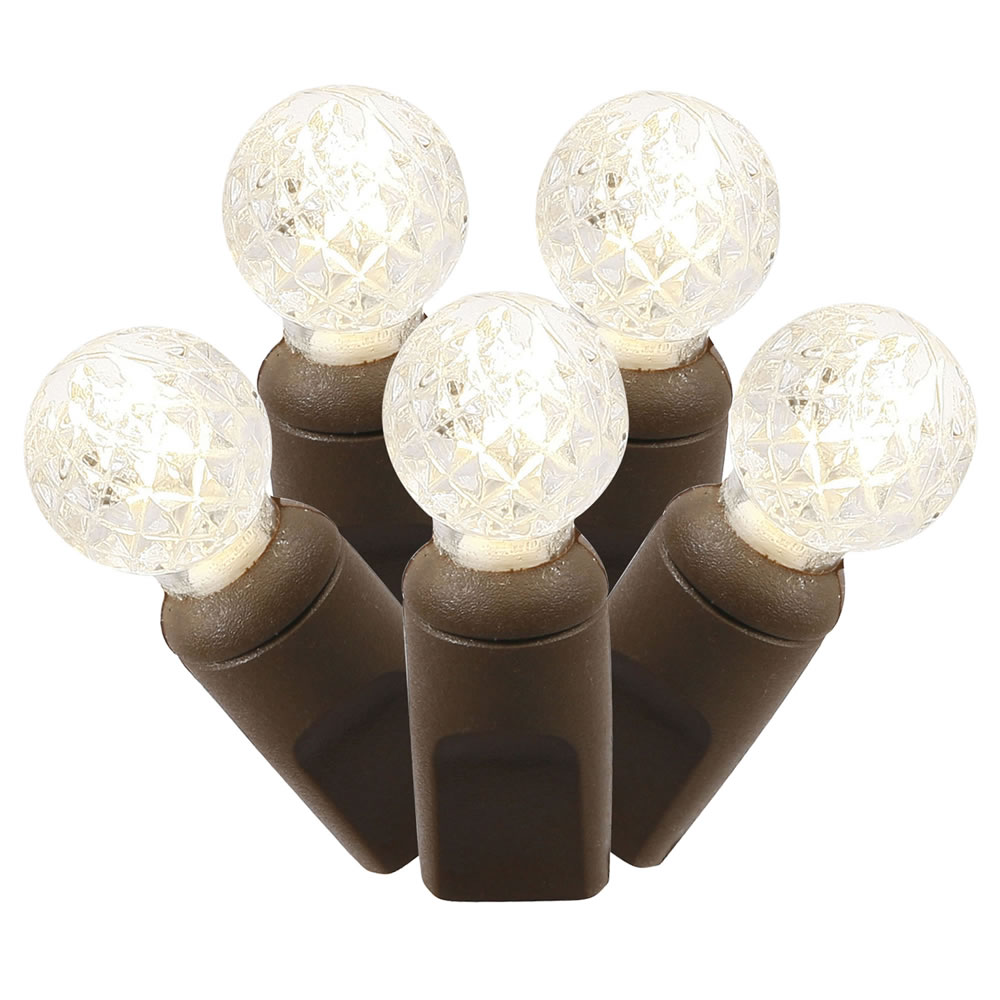 Vickerman Single Mold G12 Berry Brown Wire LED Christmas Light Set