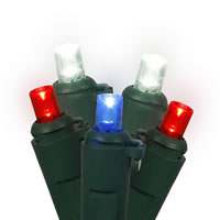 Vickerman Single Mold Wide Angle LED Christmas light set 6"x35'L