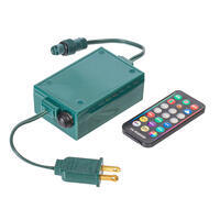 Vickerman RGB Controller & Remote Power Kit with Green Coaxial Power Cord for RGB Light Sets
