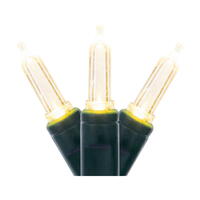 Vickerman Italian LED Single Mold Green Wire Christmas Light Set, Poly Bag