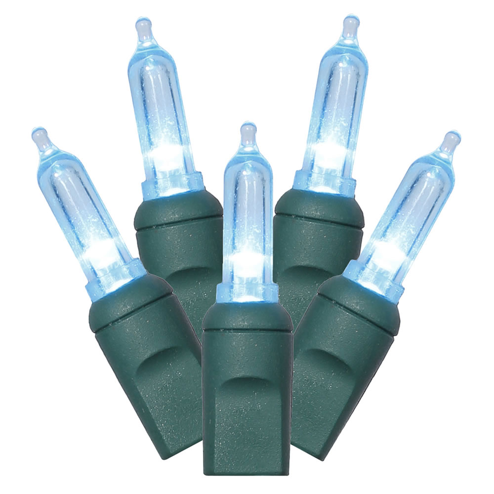 Vickerman Italian LED Single Mold Green Wire Christmas Light Set