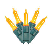 Vickerman Italian LED Single Mold Green Wire Christmas Light Set, Poly Bag