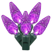Vickerman C6 LED Green Wire Single Mold Christmas Light Set