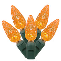 Vickerman C6 LED Green Wire Single Mold Christmas Light Set