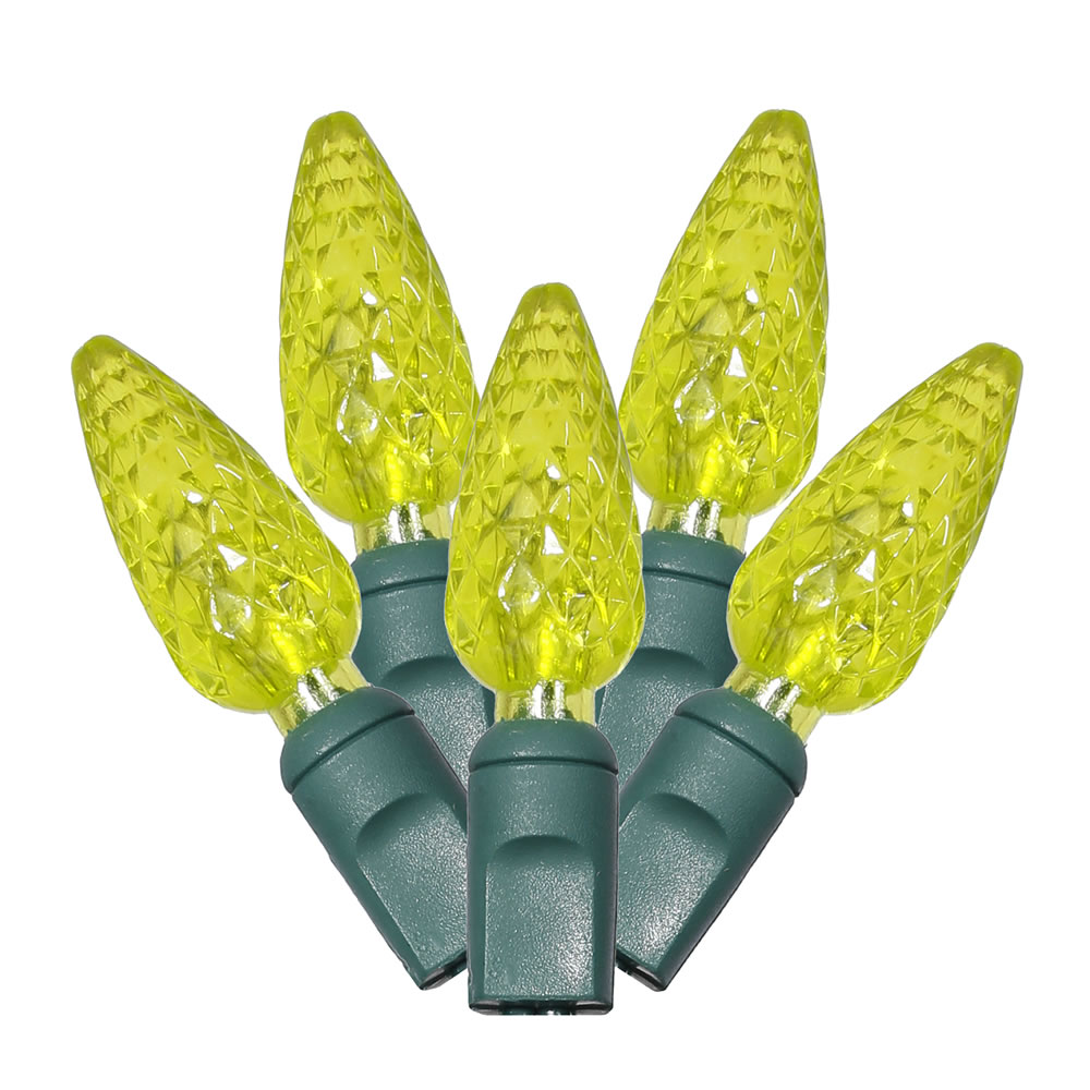 Vickerman C6 LED Green Wire Single Mold Christmas Light Set