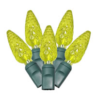 Vickerman C6 LED Green Wire Single Mold Christmas Light Set