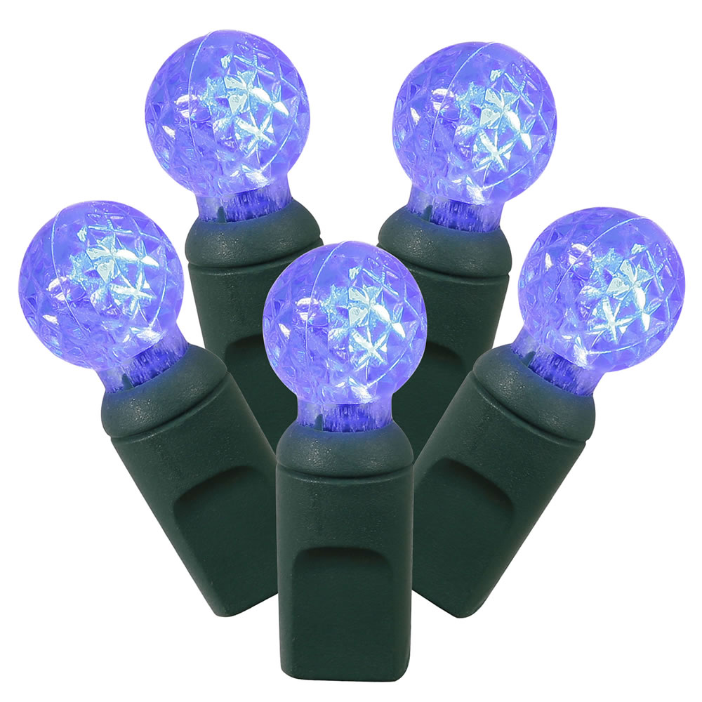 Vickerman Single Mold G12 Berry Green Wire LED Christmas Light Set