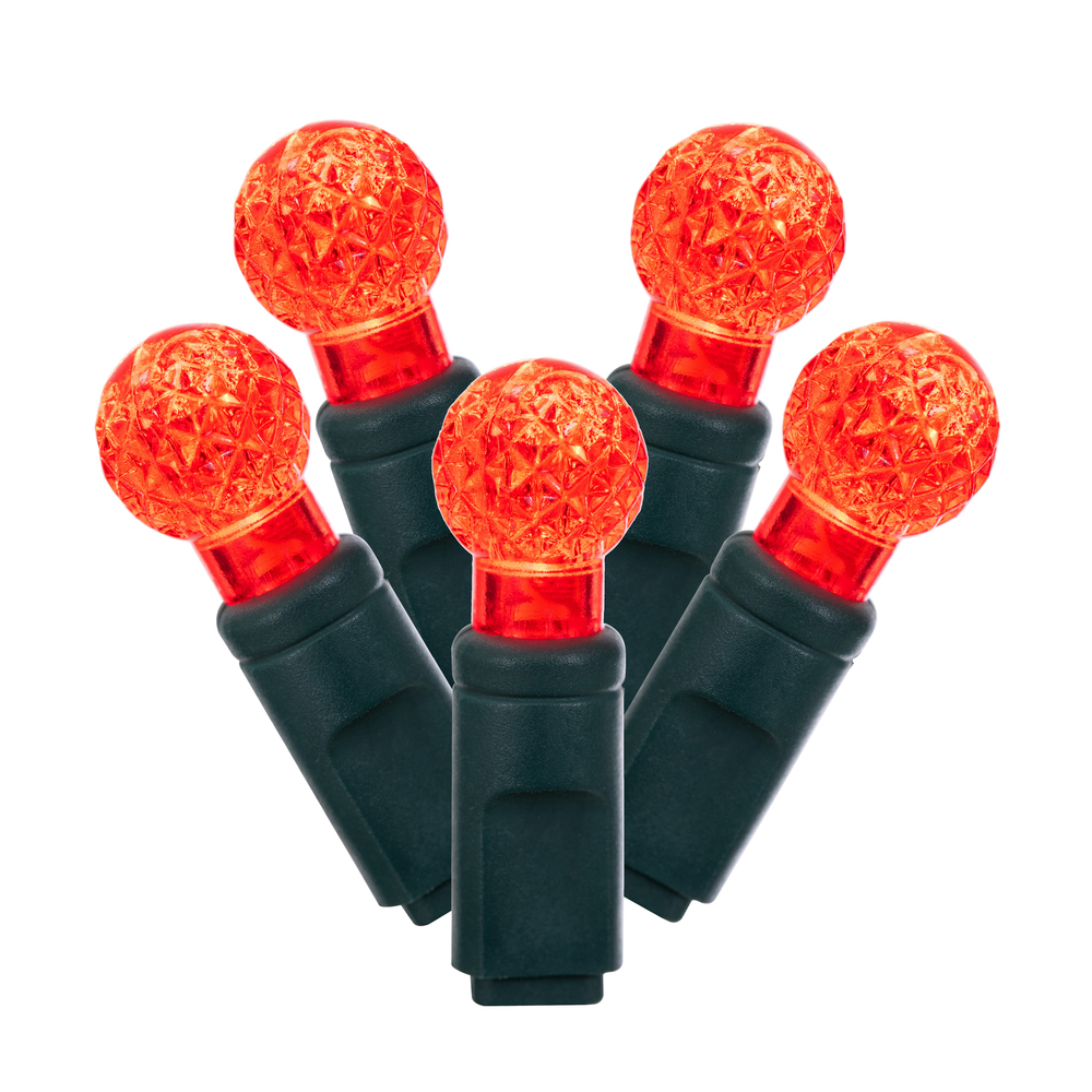 Vickerman Single Mold G12 Berry Green Wire LED Christmas Light Set